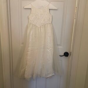Jessica McClintock Ivory Kids Dress